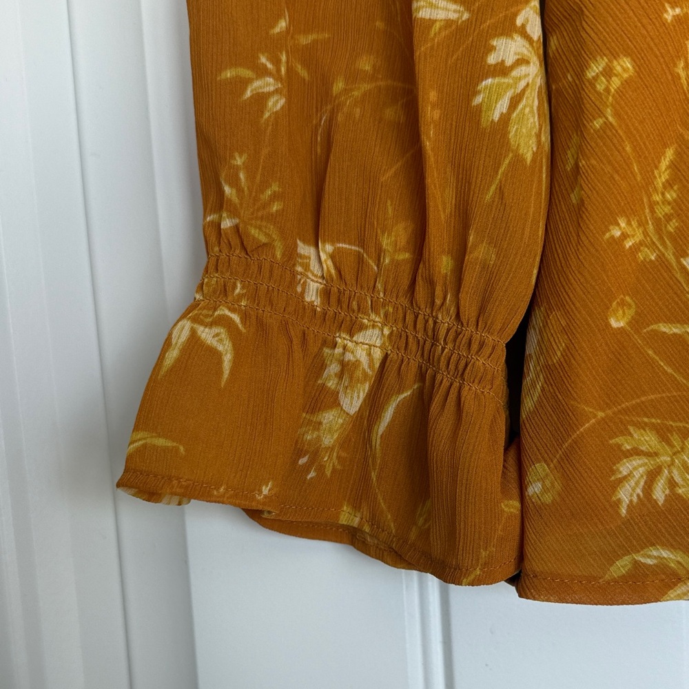 Madewell Floral Ruffle Peplum Blouse XXS NWT - Picture 5 of 15